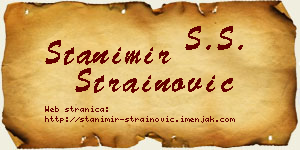 Stanimir Strainović vizit kartica